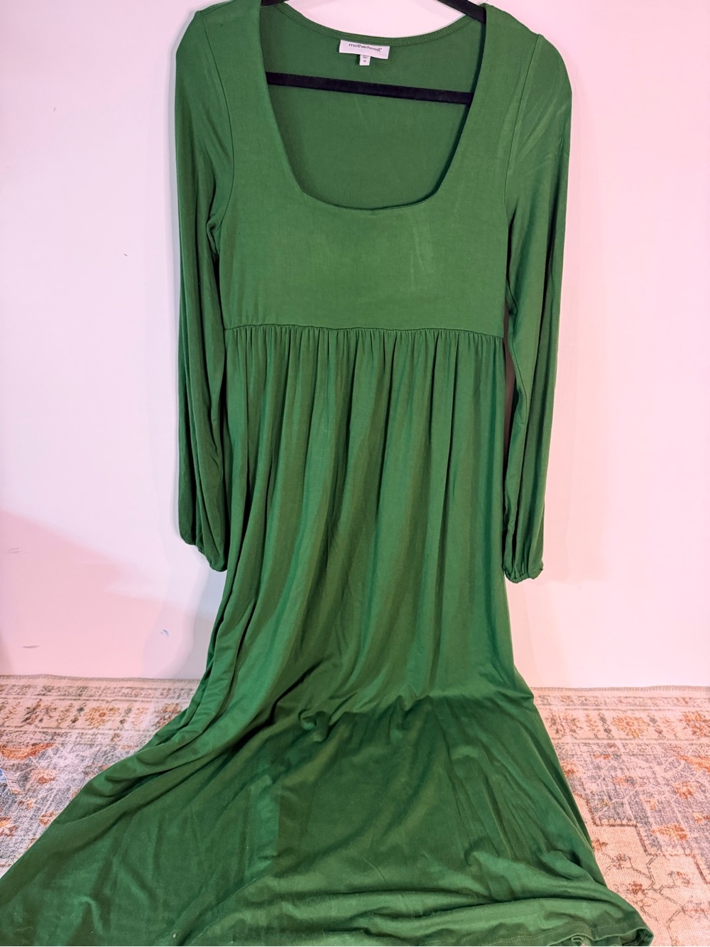 Motherhood Maternity Green Maxi Dress Stretchy and Comfy